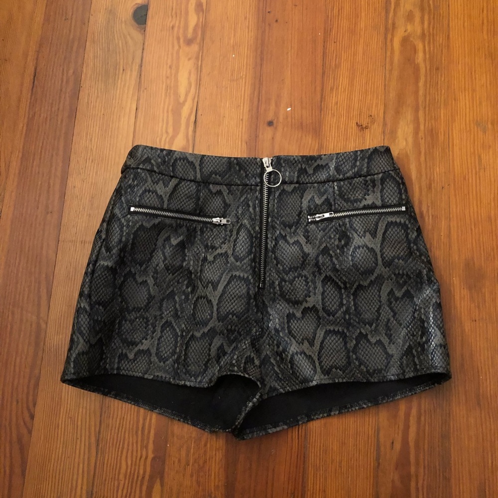 snakeskin shorts